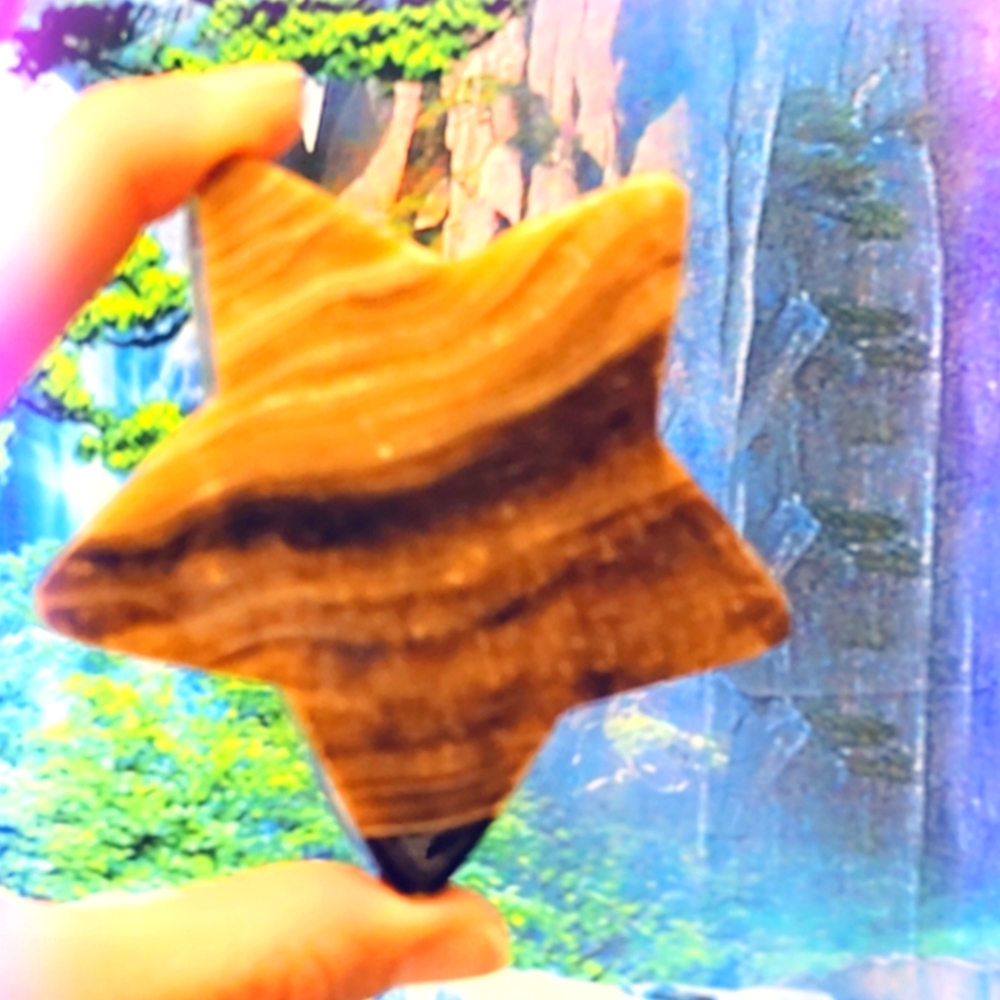 🍫 Chocolate Calcite Gemstone Star - Picture 2 of 4